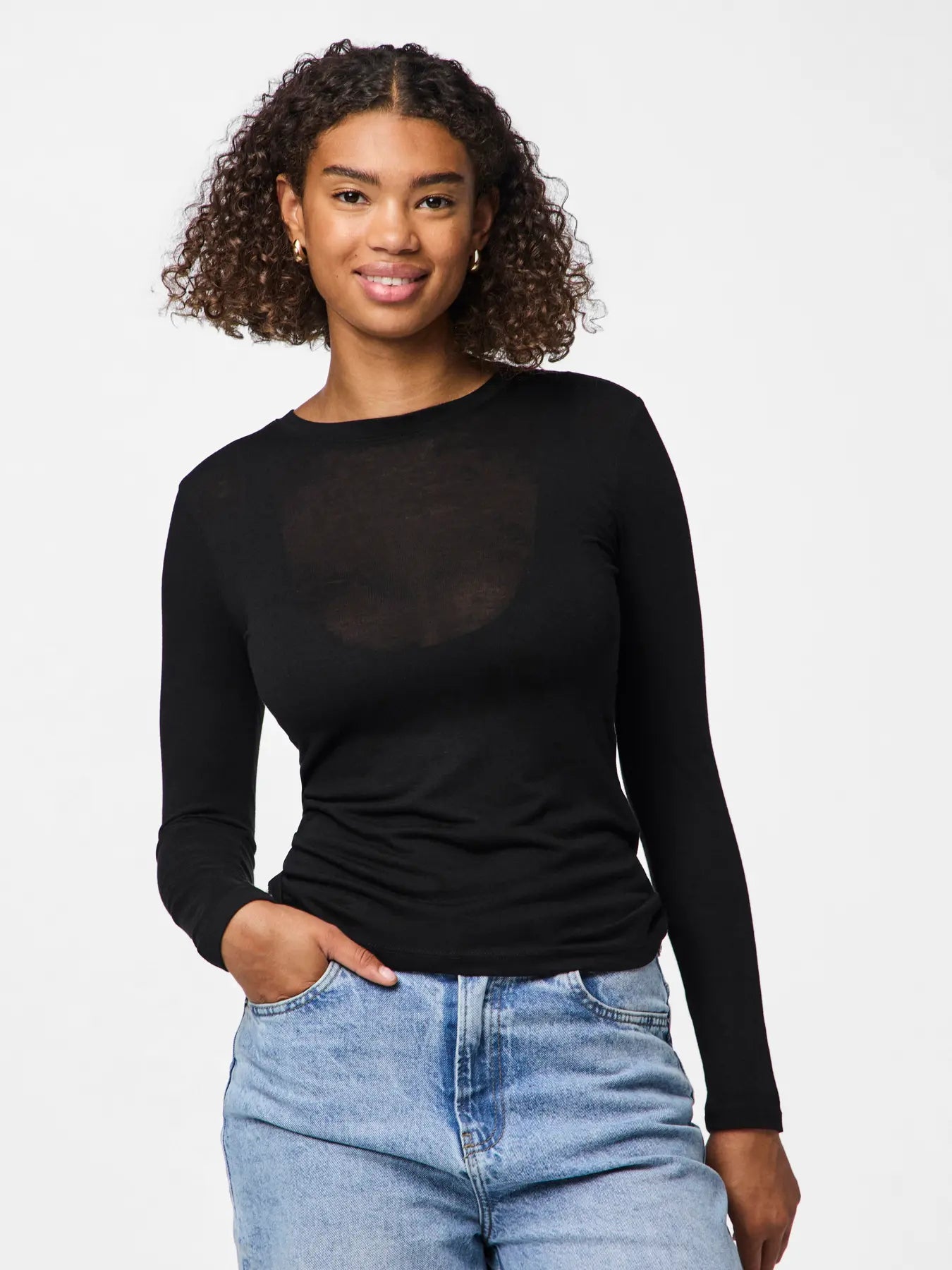 Maria Long Sleeve Tee Black