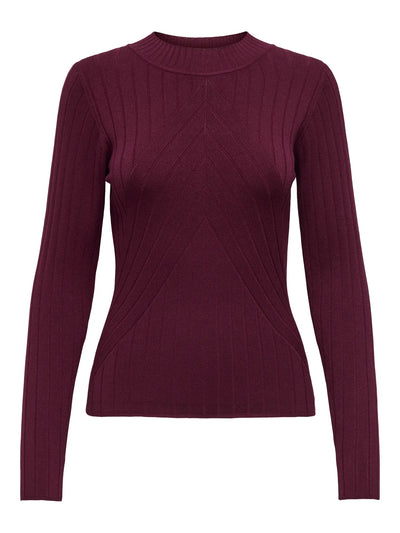 Diamond Slimline Jumper Claret