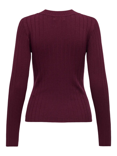 Diamond Slimline Jumper Claret