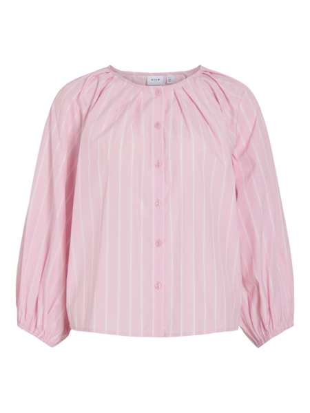 Collarless Blouse Pink