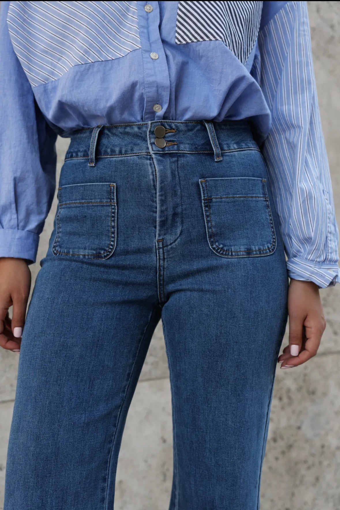 Oraje Pocket Front Jeans Light Blue