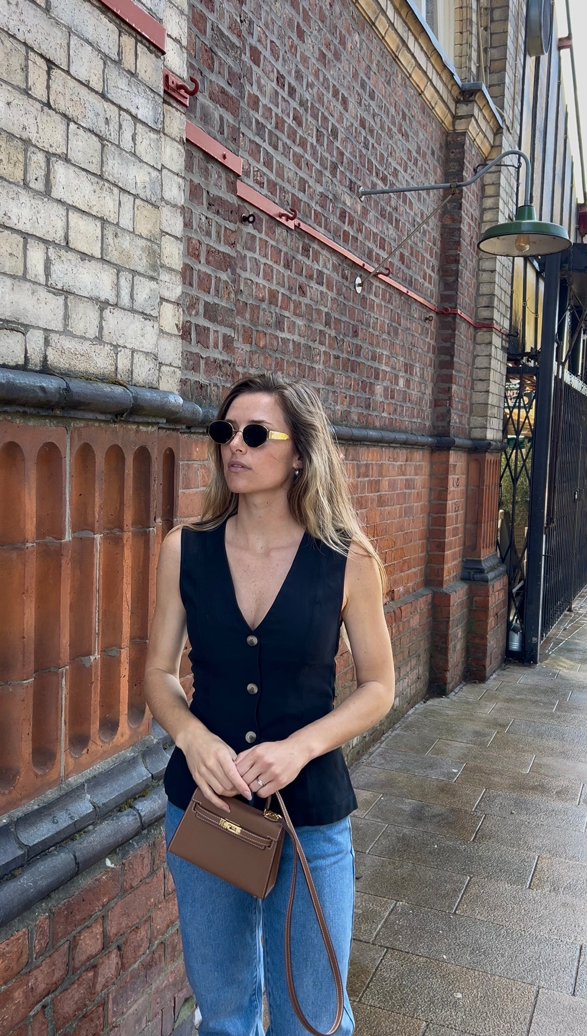 Tie Waist Waistcoat Black