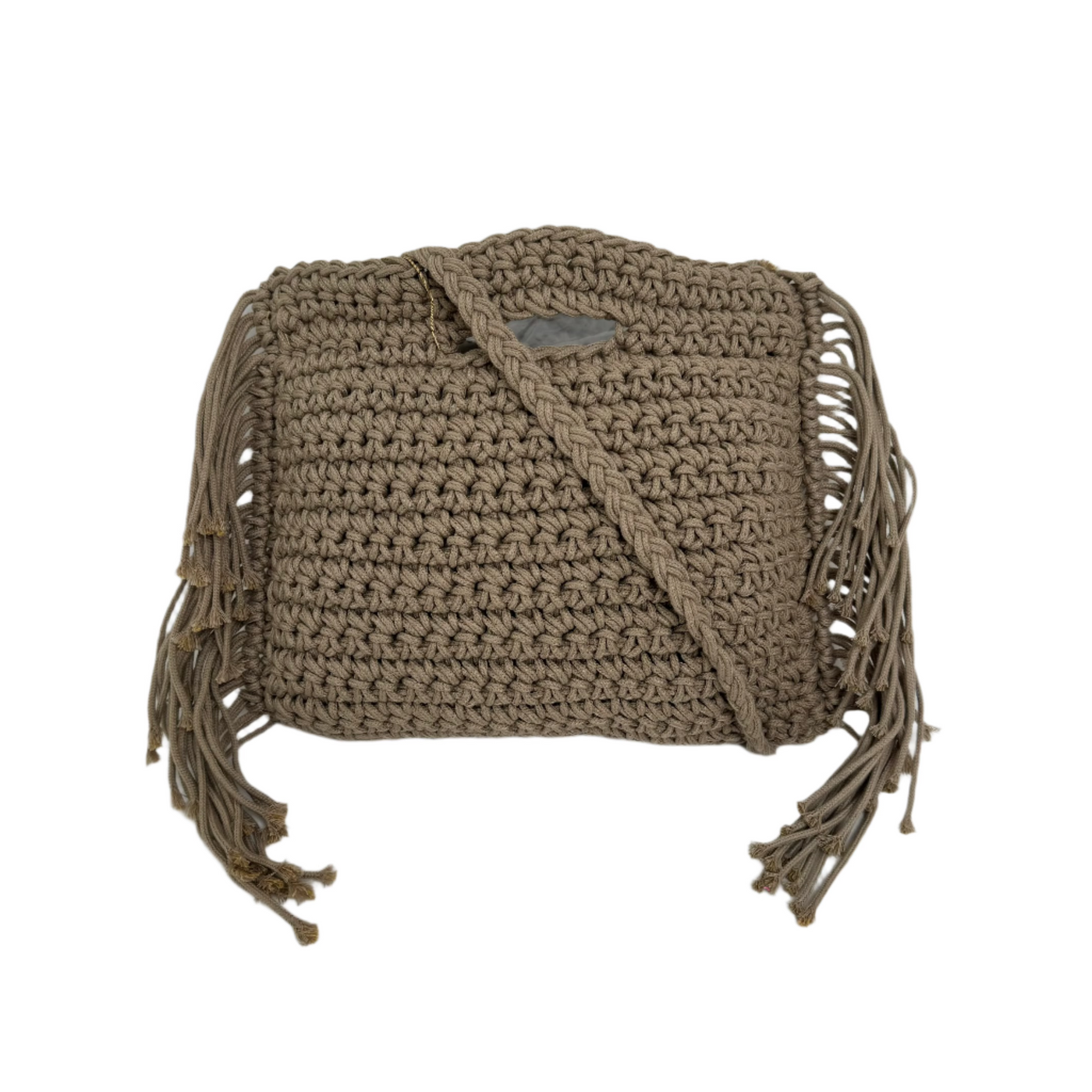 Large Fringed Side Crochet Bag