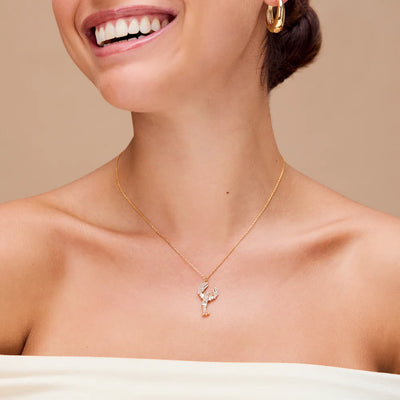 Embellished Lobster Charm Necklace