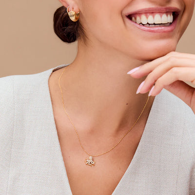 Pavé Octopus Charm Necklace