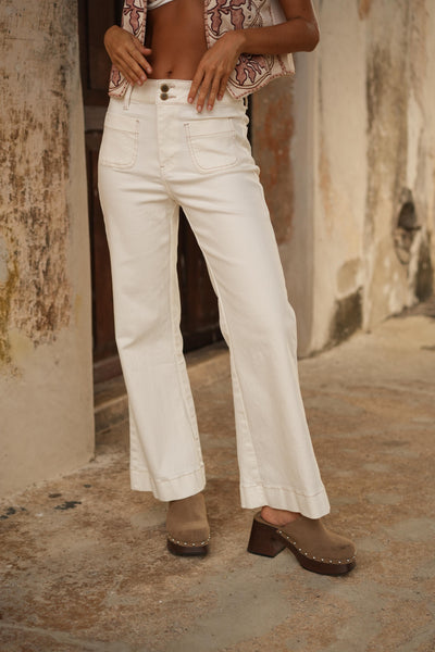 Oraje Pocket Front Jeans Ecru