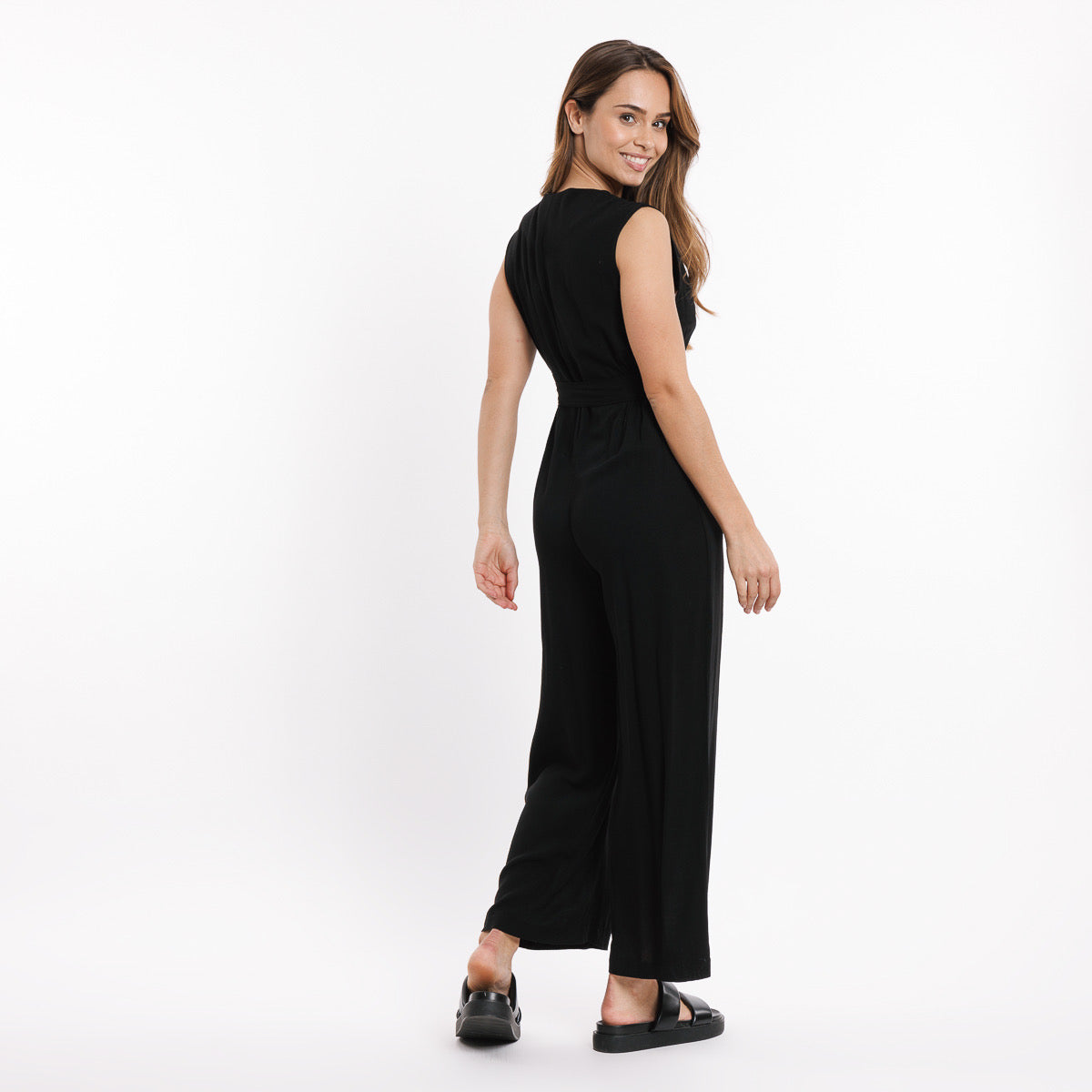 Sweewe Linen Jumpsuit Black