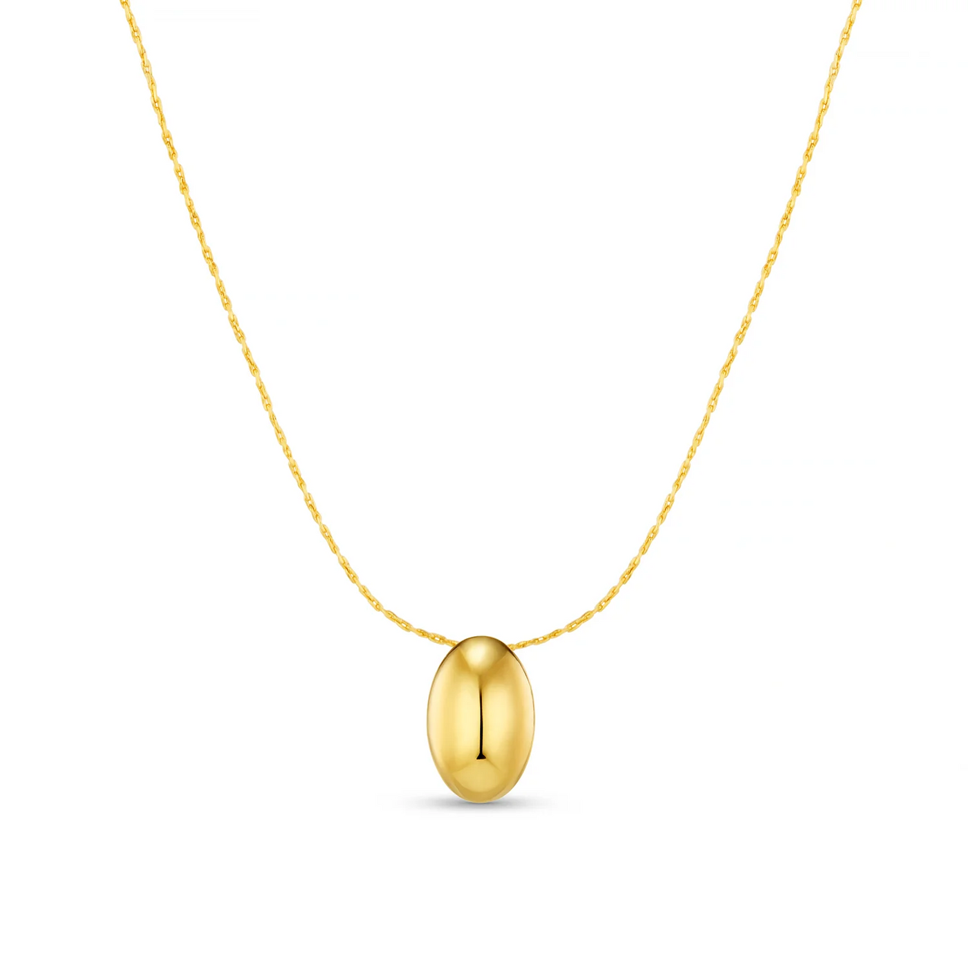 Polished Drop Chain Necklace