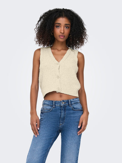 Boucle Tank Top Cream