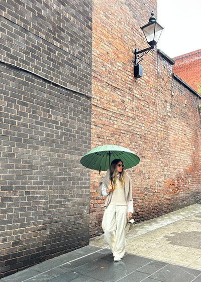 Vila Contrast Stitch White Trousers
