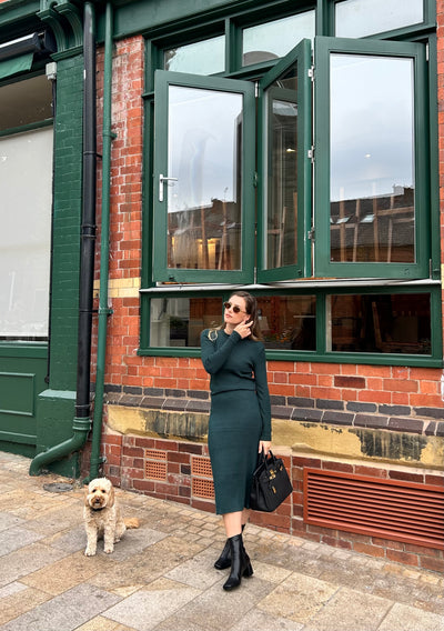 Kate Knitted Skirt Emerald
