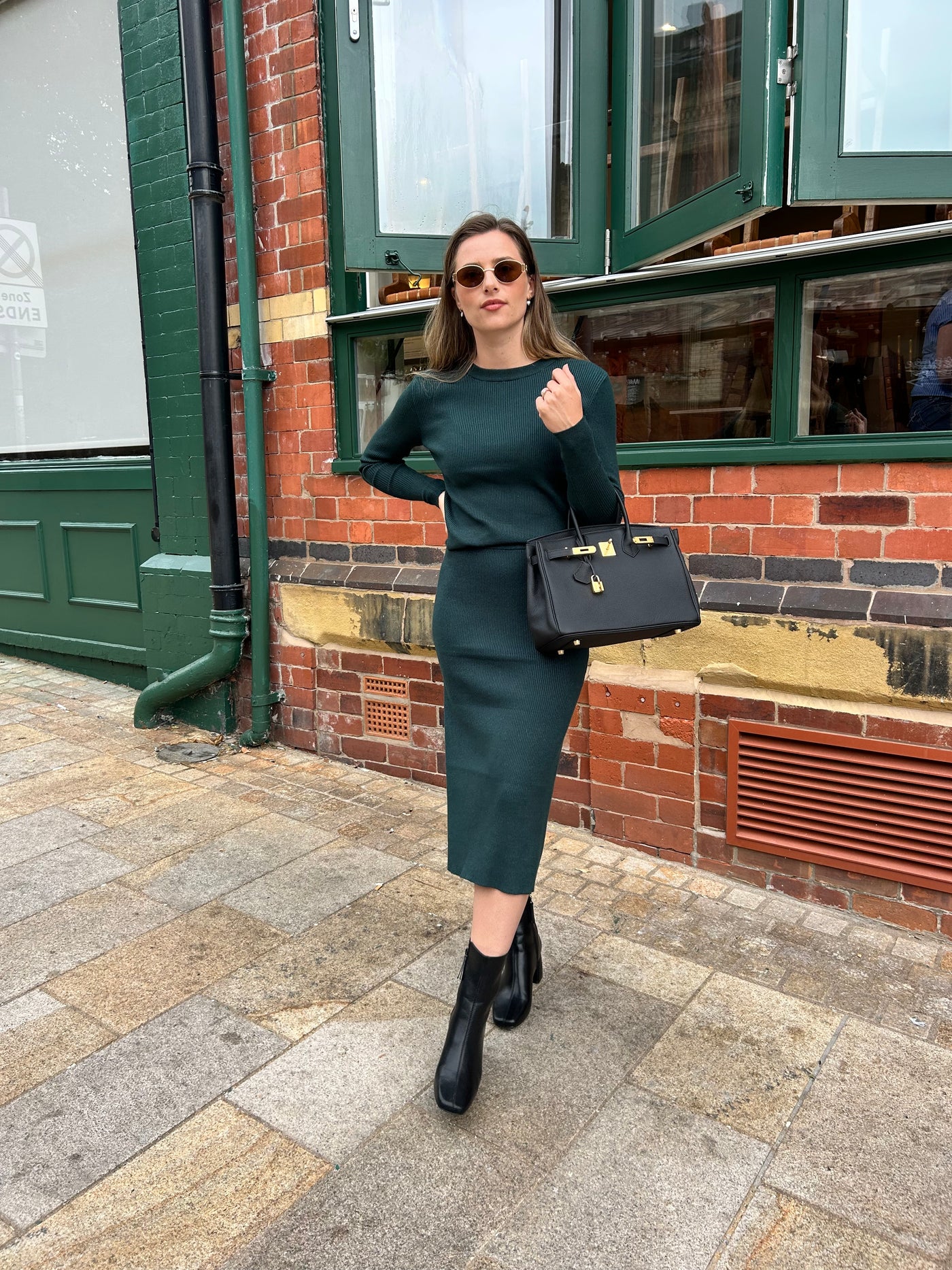 Kate Knitted Skirt Emerald