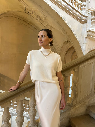 Maxi Satin Skirt White