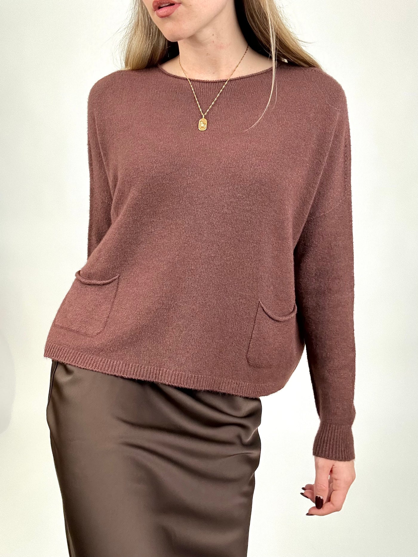 Pocket Front Jumper Chocolate