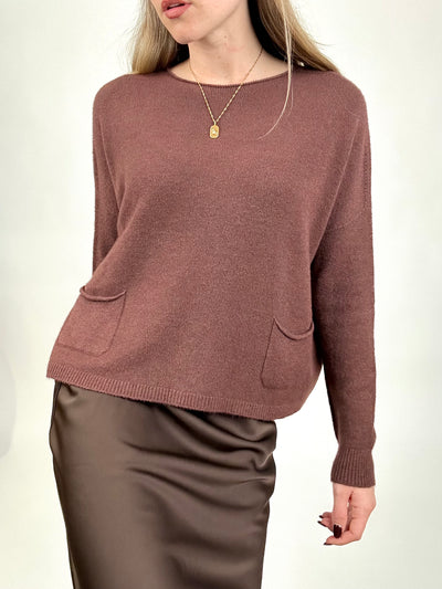Pocket Front Jumper Chocolate