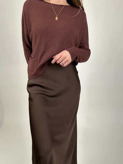 Viellette Maxi Skirt Chocolate