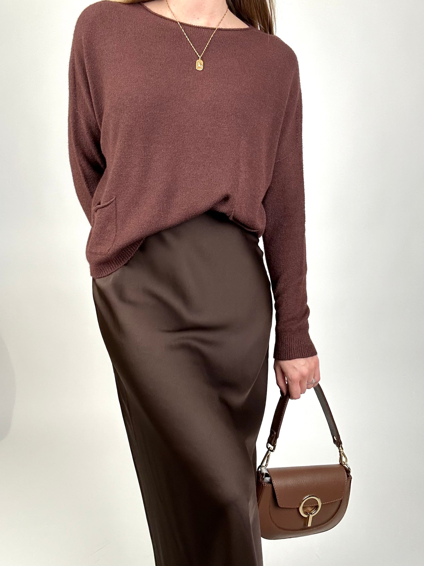 Pocket Front Jumper Chocolate