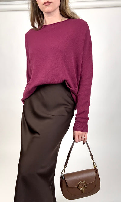 Pocket Front Jumper Claret