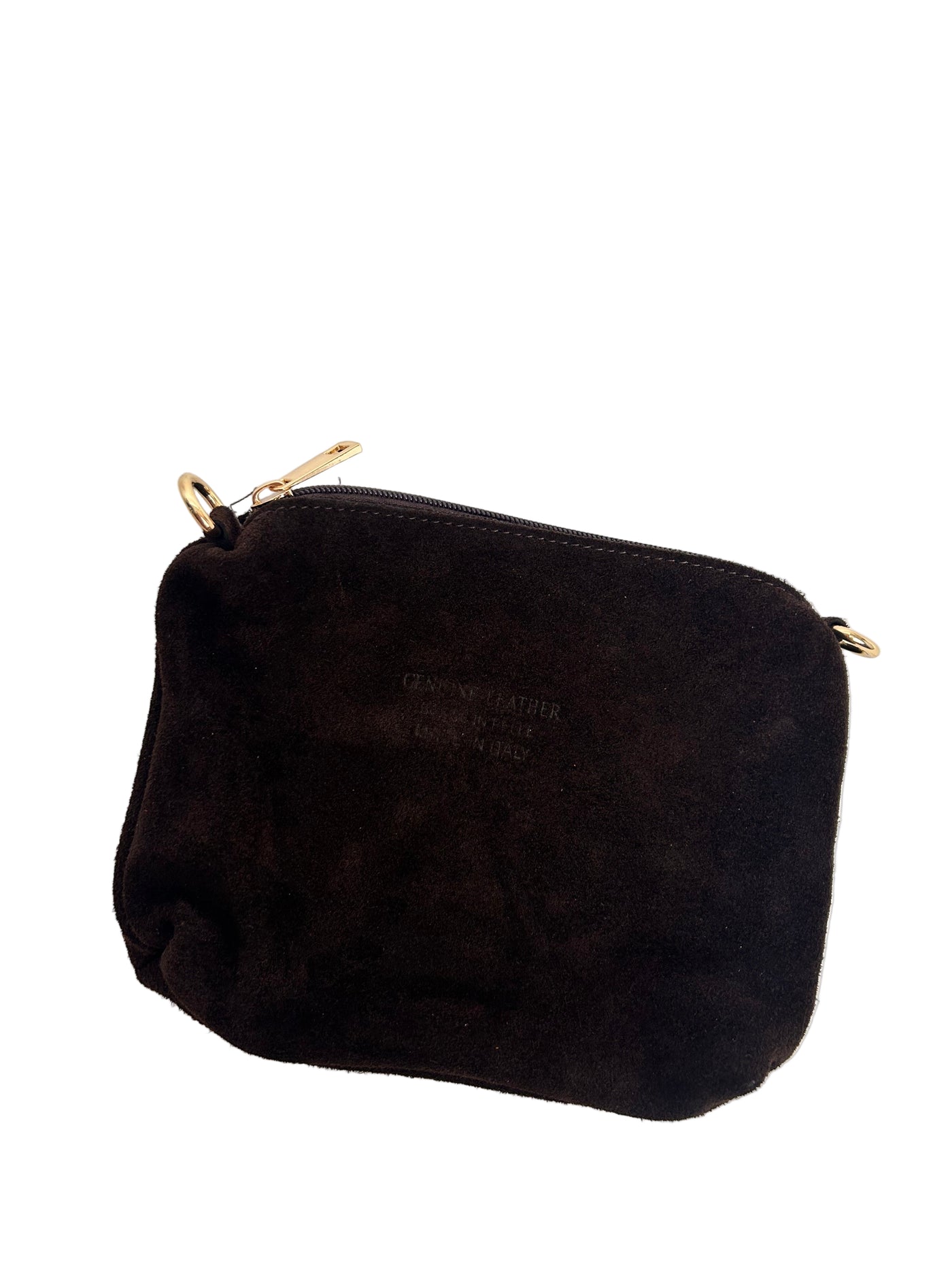 Gold Ring Suede Bag