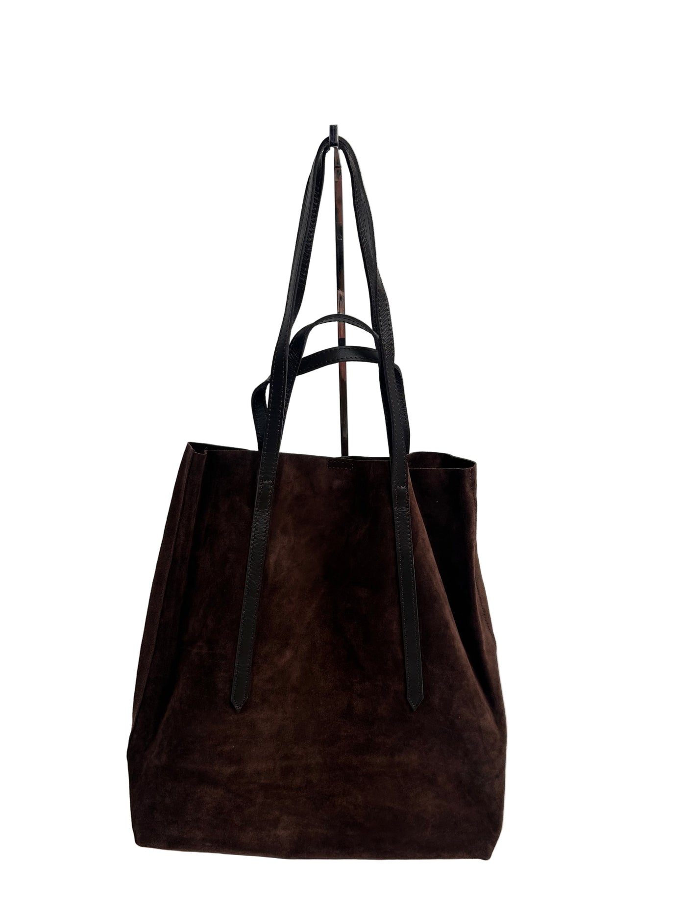 Genuine Suede Shopper Bag Brown