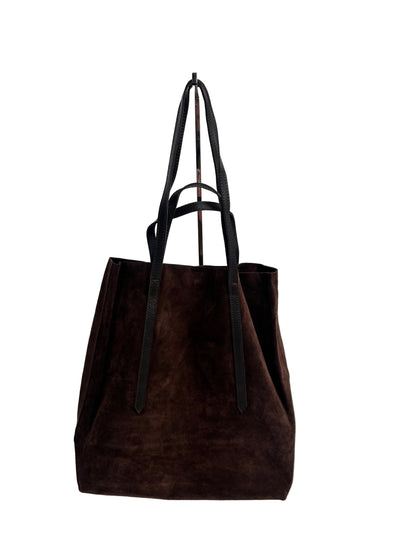 Genuine Suede Shopper Bag Brown