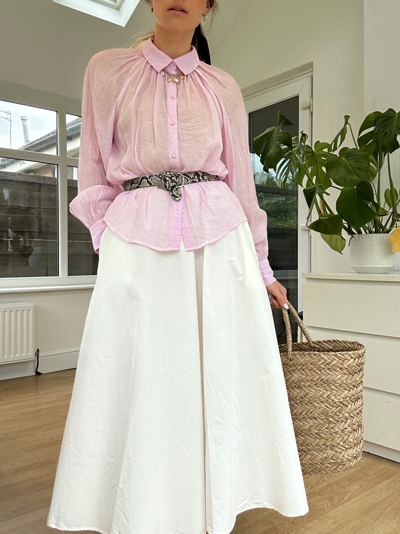 Sheer Blouse Pink