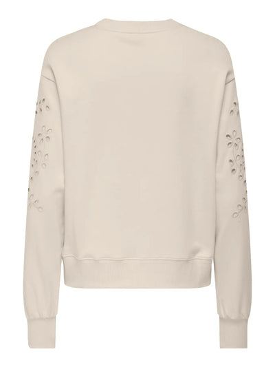 Cutout Detail Sweatshirt White