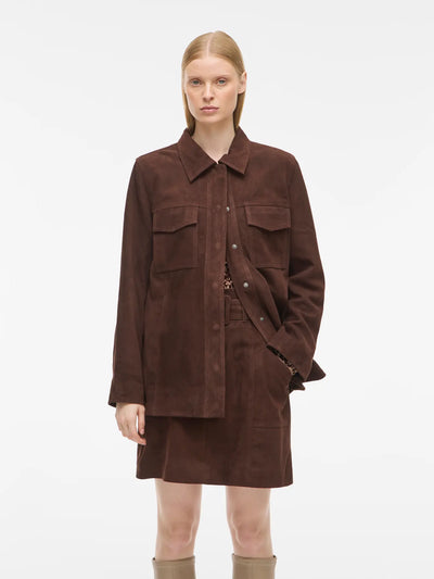 Genuine Suede Chocolate Shirt/Jacket