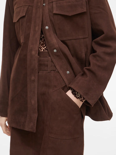 Genuine Suede Chocolate Shirt/Jacket