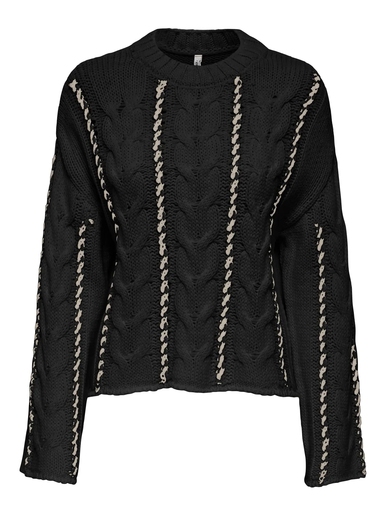 Tessa Stripe Jumper Black