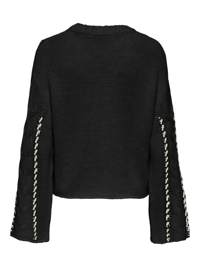 Tessa Stripe Jumper Black