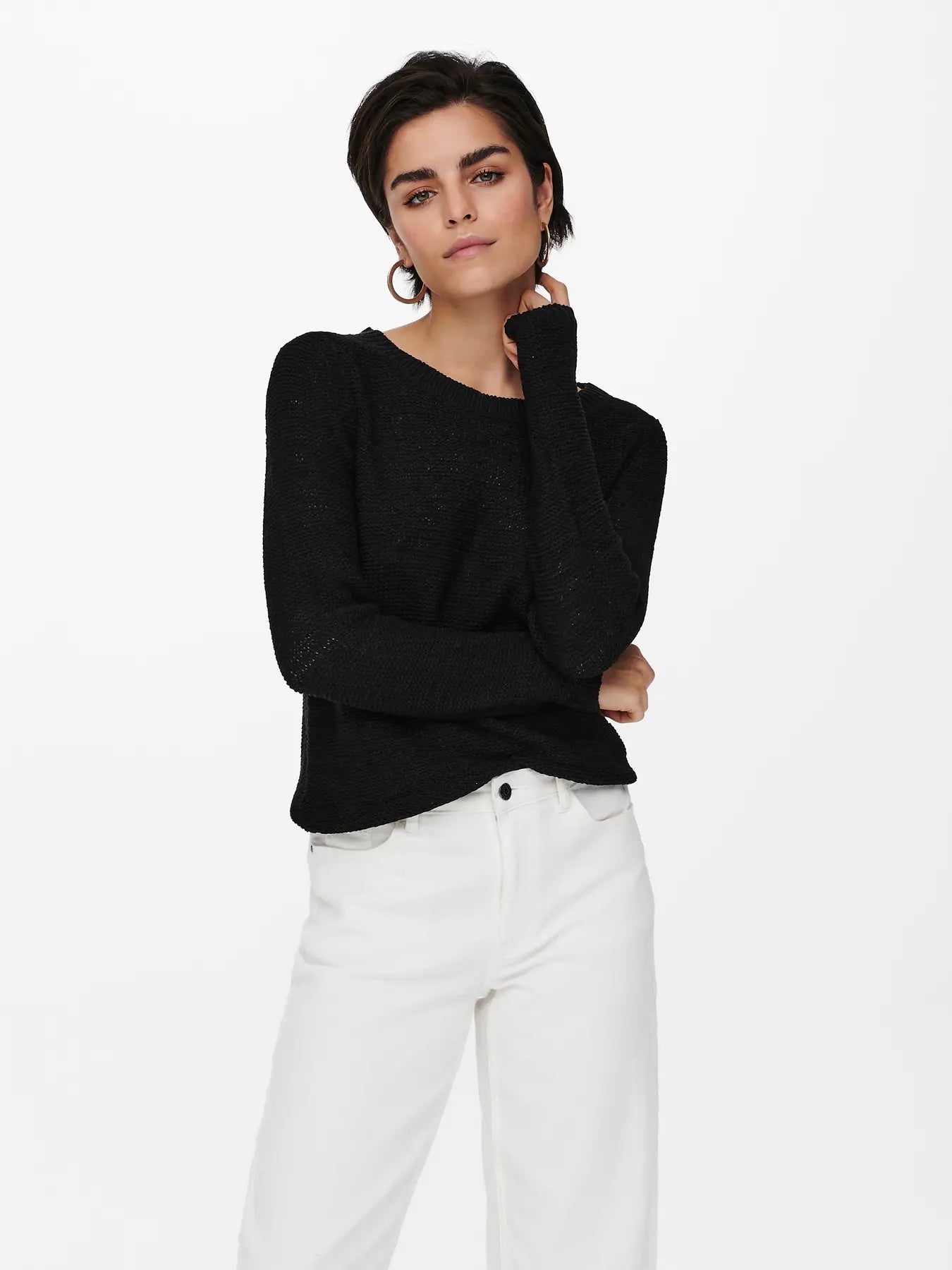 Geena Long Sleeve Jumper Black