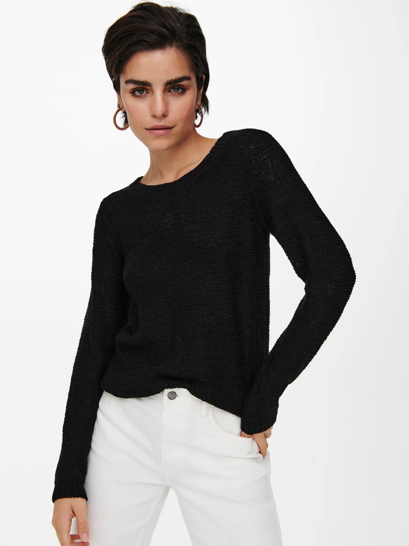 Geena Long Sleeve Jumper Black