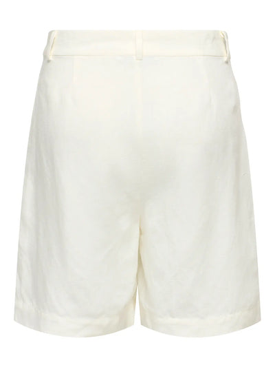 Linen Look Shorts White