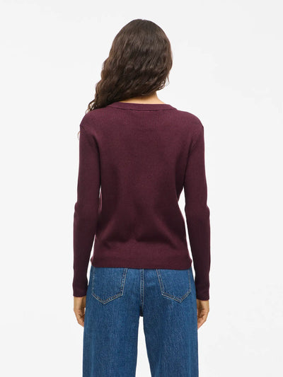 Kate Slimline Jumper Claret