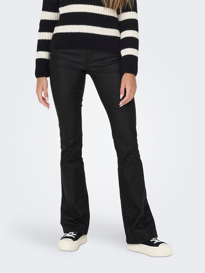 Coated Blush Flair Jeans - Black 30 Leg