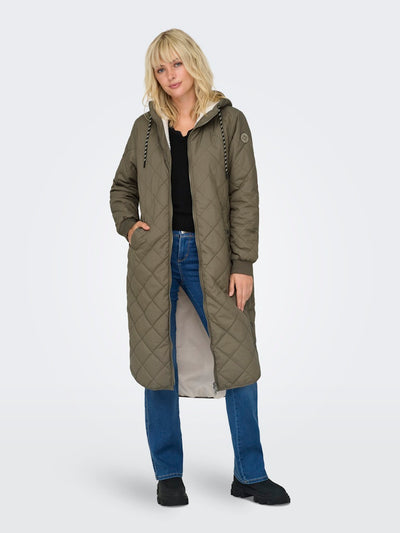 Sandy Quilted Coat Kahki