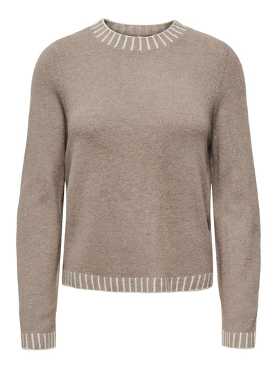 Fina Stitch Detail Jumper Taupe