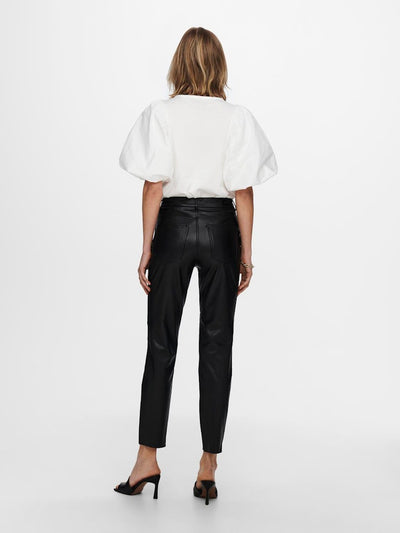 Emily Mum Jeans - Leather Look 30leg