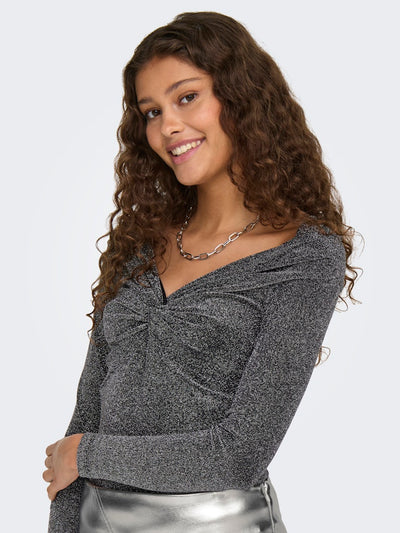 Queen Long Sleeve Top Silver