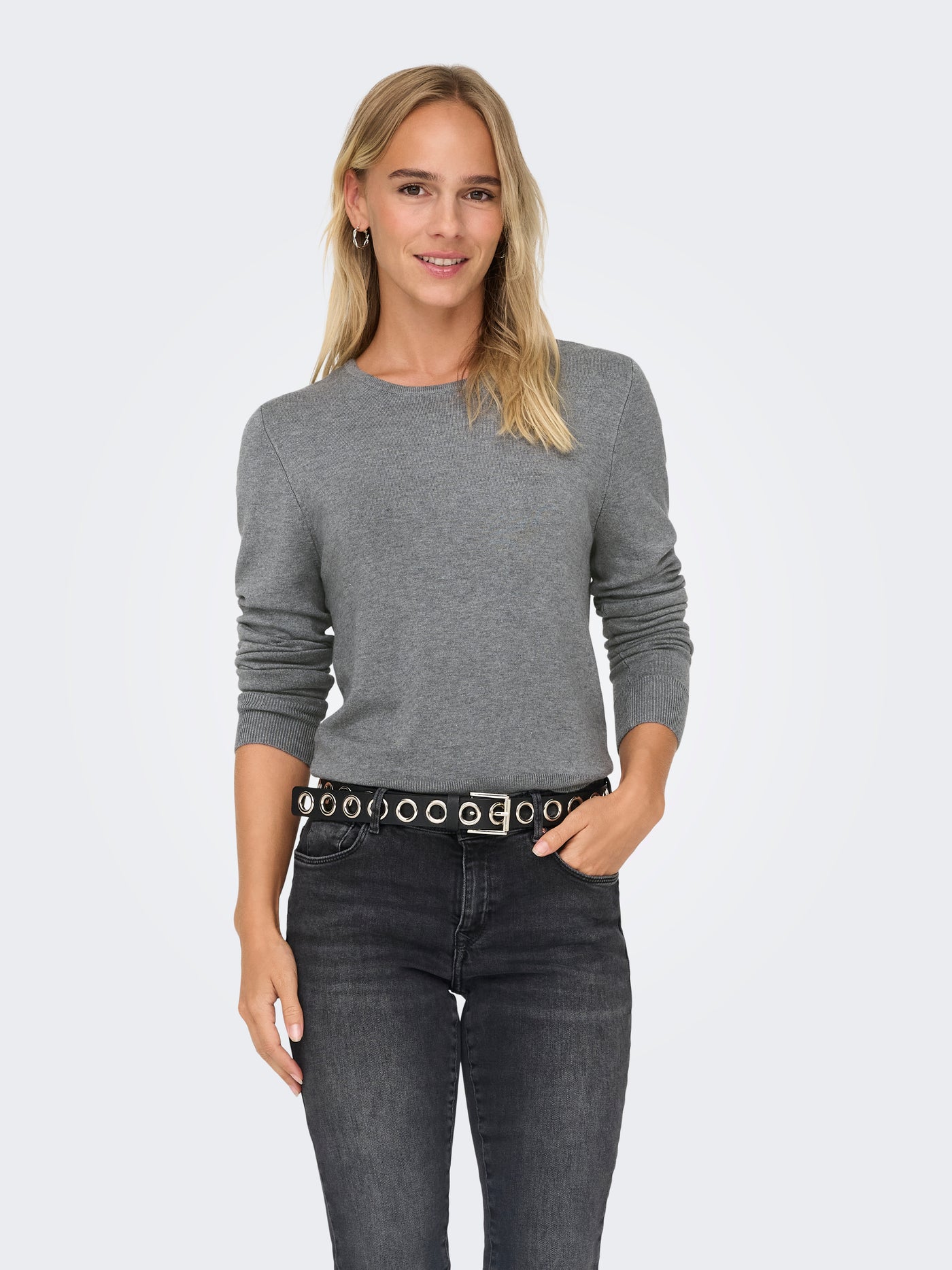 venice crew neck jumper grey
