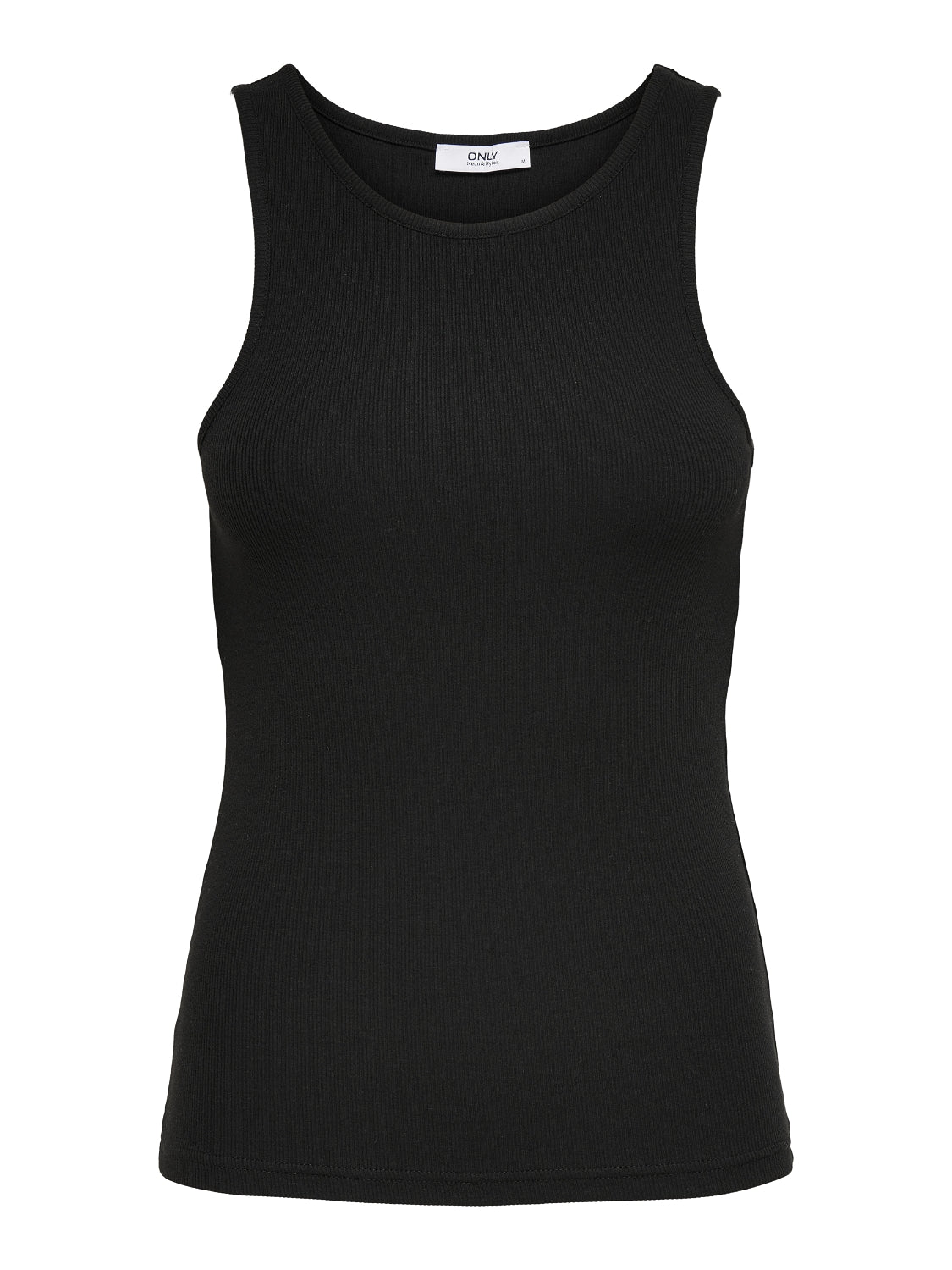 Ribbed Racer Vest Black