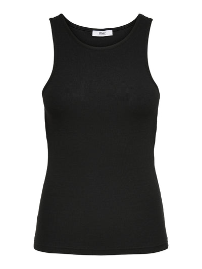 Ribbed Racer Vest Black