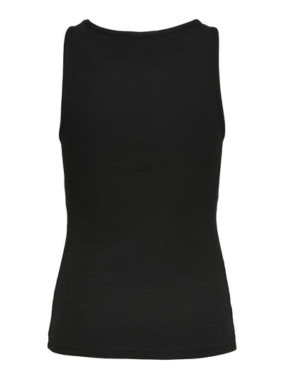 Ribbed Racer Vest Black