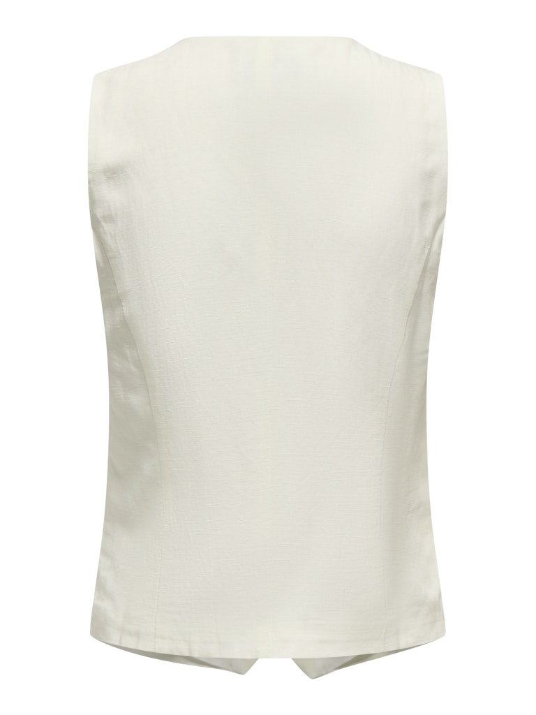 Linen Look Waistcoat White