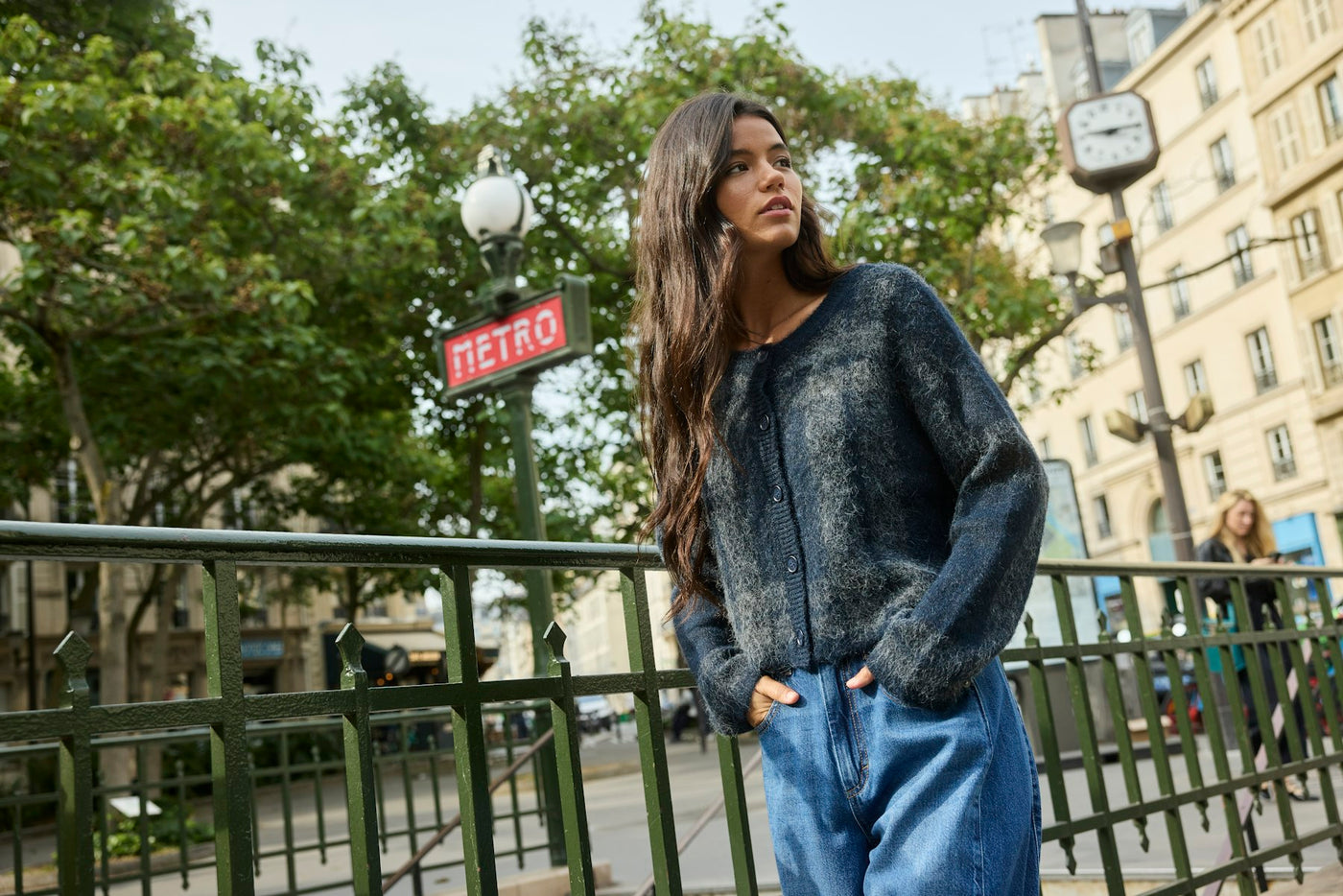 Tartan Cardigan Night Sky