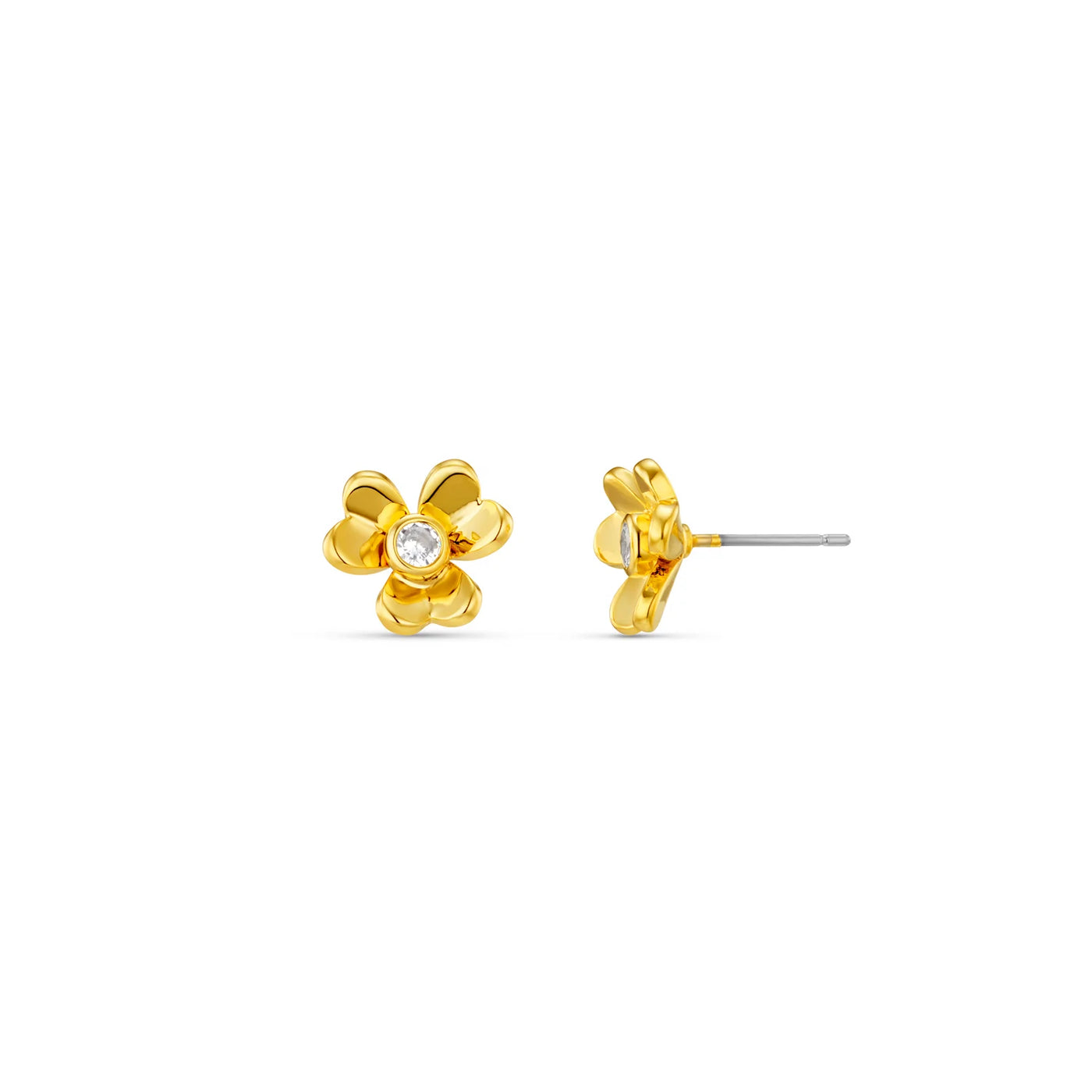 Floral Clover Stud Earrings