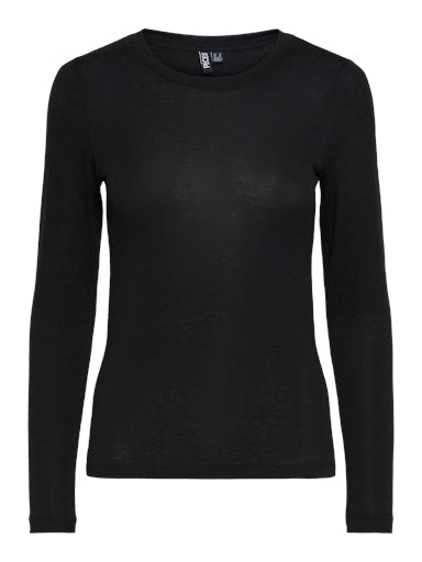 Long Sleeve Crew Neck Tee Black