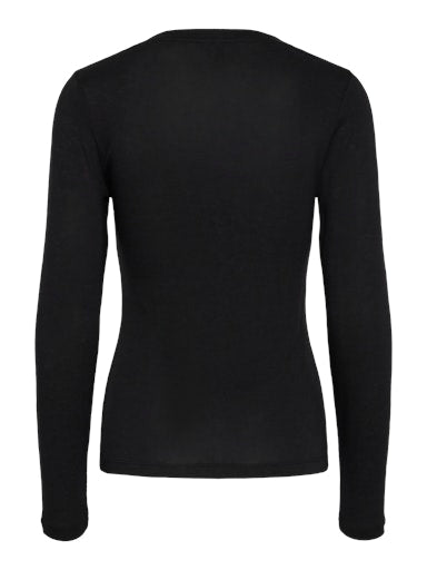 Long Sleeve Crew Neck Tee Black