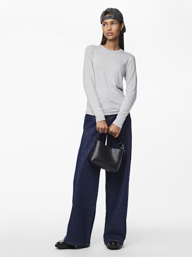 Long Sleeve Crew Neck Tee Grey